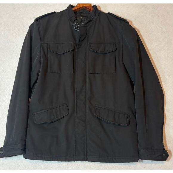 Banana Republic Black 4 Pocket Field Jacket Men's Sz Medium Water Resistant - Picture 1 of 9